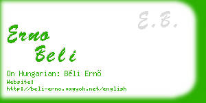 erno beli business card
